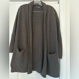 Barefoot Dreams Charcoal Open Front Cardigan